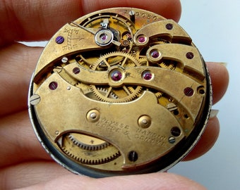 Ulysse Nardin Antique watch mechanism Locle & Geneve 1910's Pocket Swiss watch Parts