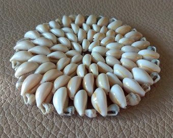 Vintage Natural sea shells Table Mat Craft shells decorative placemat Country style