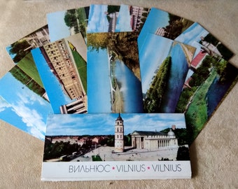 Vintage Postcards Vilnius Lithuania 12 Old Photo 60s Postcard Souvenir Book