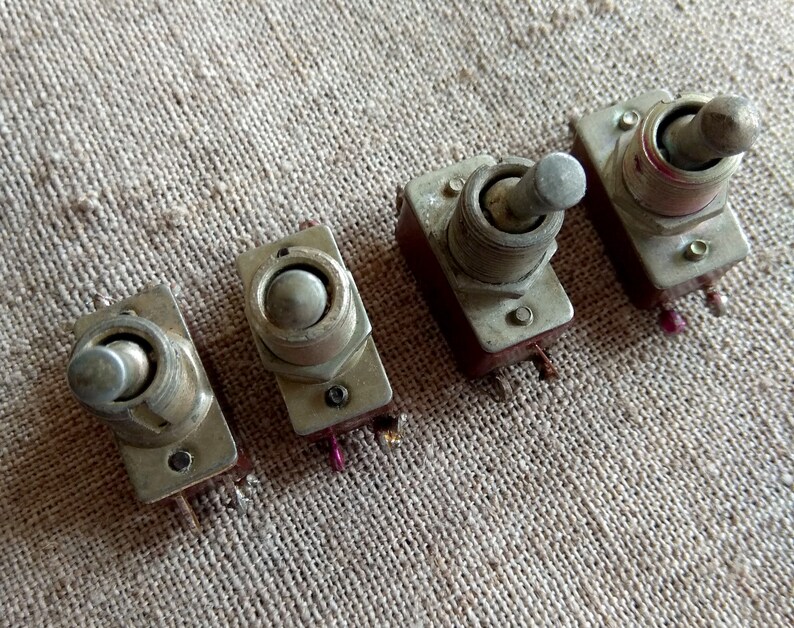 Vintage Toggle Switches Electrical switch military old switch Etsy