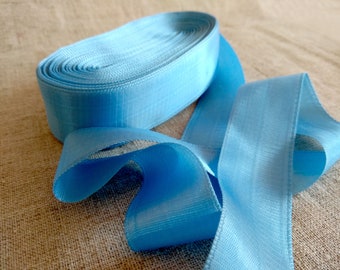 Blue vintage satin ribbon 35mm Easter decorations Gift wrapping