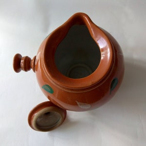Vintage ceramic sugar bowl in Ukrainian ethnic style Honey pot Rustic decor image 4