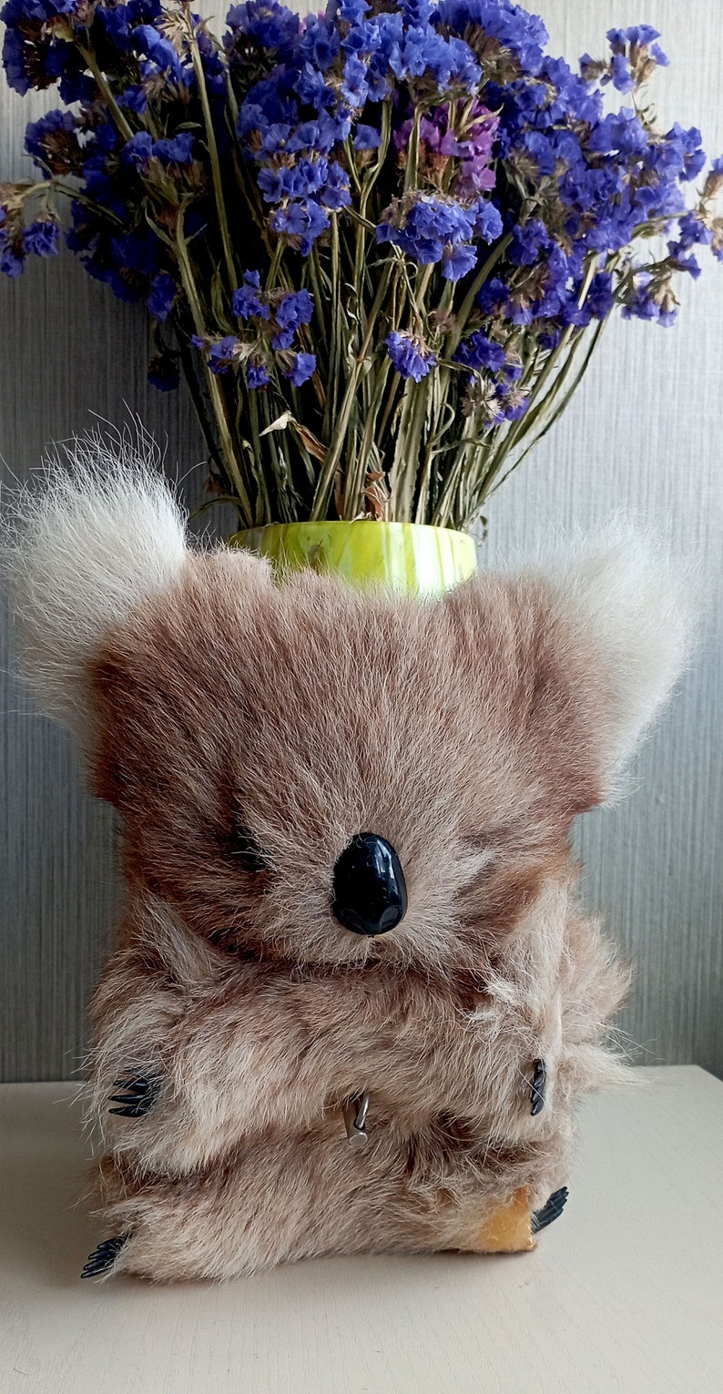vintage Musical Koala Bear Australie souvenir fourrure de kangourou image 2