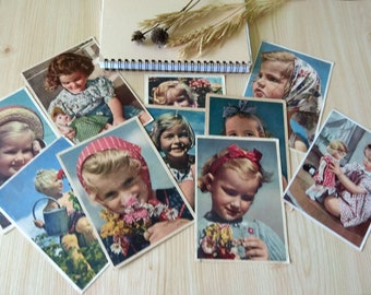 Vintage Photo Postcards Germany Children set 9 Greeting cards