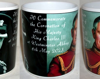 King Charles III Wraparound Commemorative Coronation 2023 Tea Coffee Mug Royal Royalty Gift