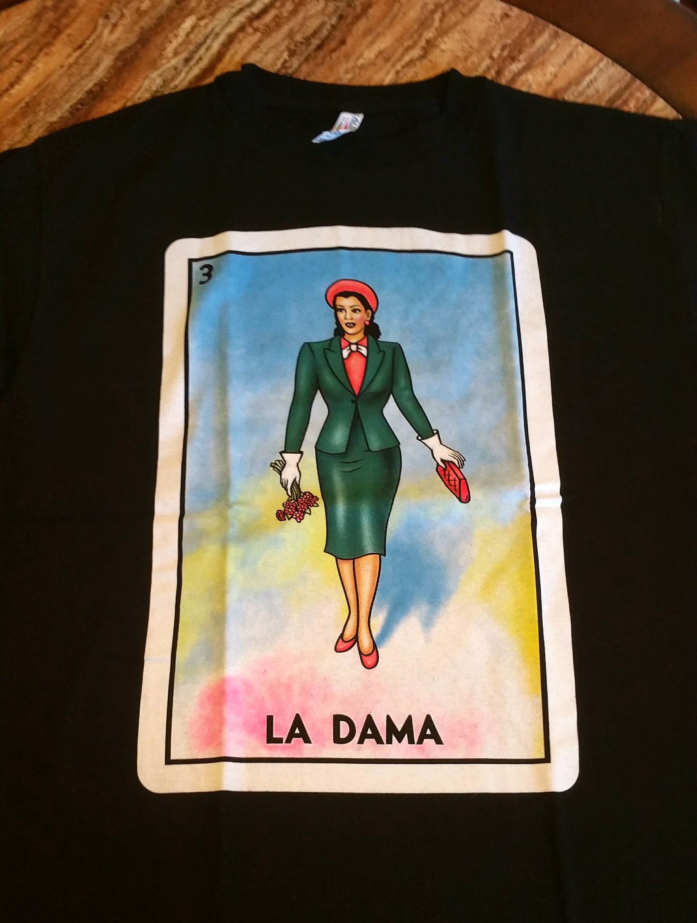 La Dama T shirt Loteria T shirt Spanish Tee Cultura Mexicana Mexican Bingo Latinas Chicanas Loteria Mexicana Small Biz Etsy Canada