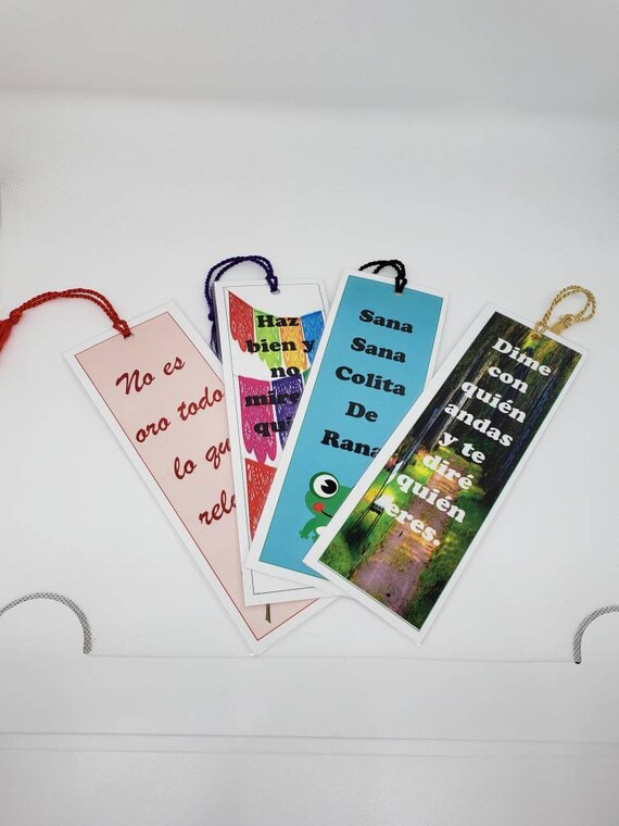 Spanish Bookmarks Spanish Sayings Marcapaginas Dichos En Español Hispanic Culture Latinos Stationery