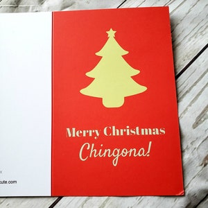 Merry Christmas Chingona ~ Christmas Card ~ Hispanic Christmas ~ Latinx ~ Chingona ~ Chingona Tribe ~ Spanish Cards ~ Bilingual ~ Blanks