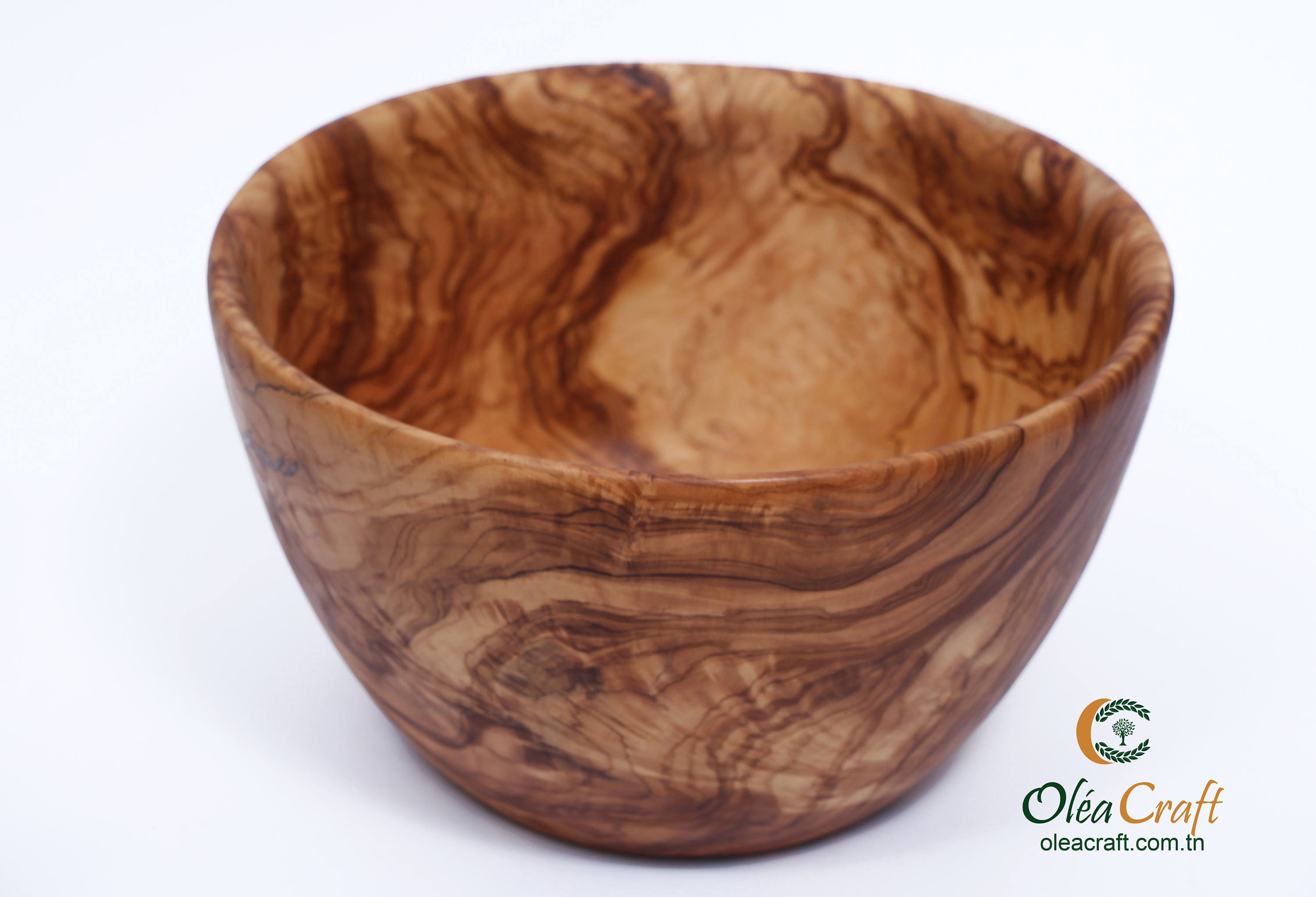 Wood Salad Bowl Classic And Handmade In An Oval Shape Zoom