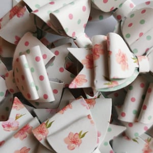 Handmade bows, Set of 14 bows, Decorative bows, Paper bows, Bows for presents, gift tags, Unusual paper bows