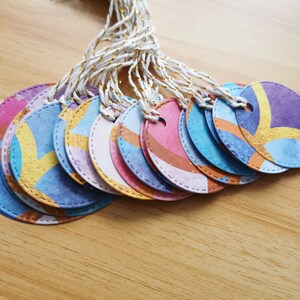 Handmade gift tags, Gift tags, Circle gift tags, Abstract gift tags
