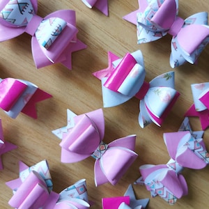 Handmade bows, Bows, Pink bows, Floral bows