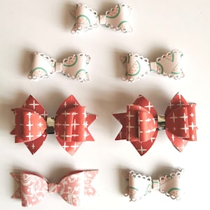 Handmade bows, Set of 7 bows, Decorative bows, Paper bows, Bows for presents, gift tags, Unusual paper bows