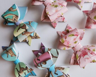Noeuds en papier faits main : noeuds cadeaux décoratifs, lot de 7