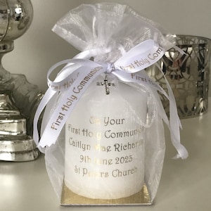 Personalized First Holy Communion Candle: Keepsake Gift