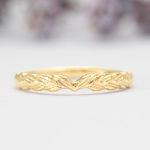 bay laurel leaf ring, 14k rose gold leaf wedding ring, rose gold ring, solid gold leaf ring, leaf engagement ring, flower wedding band