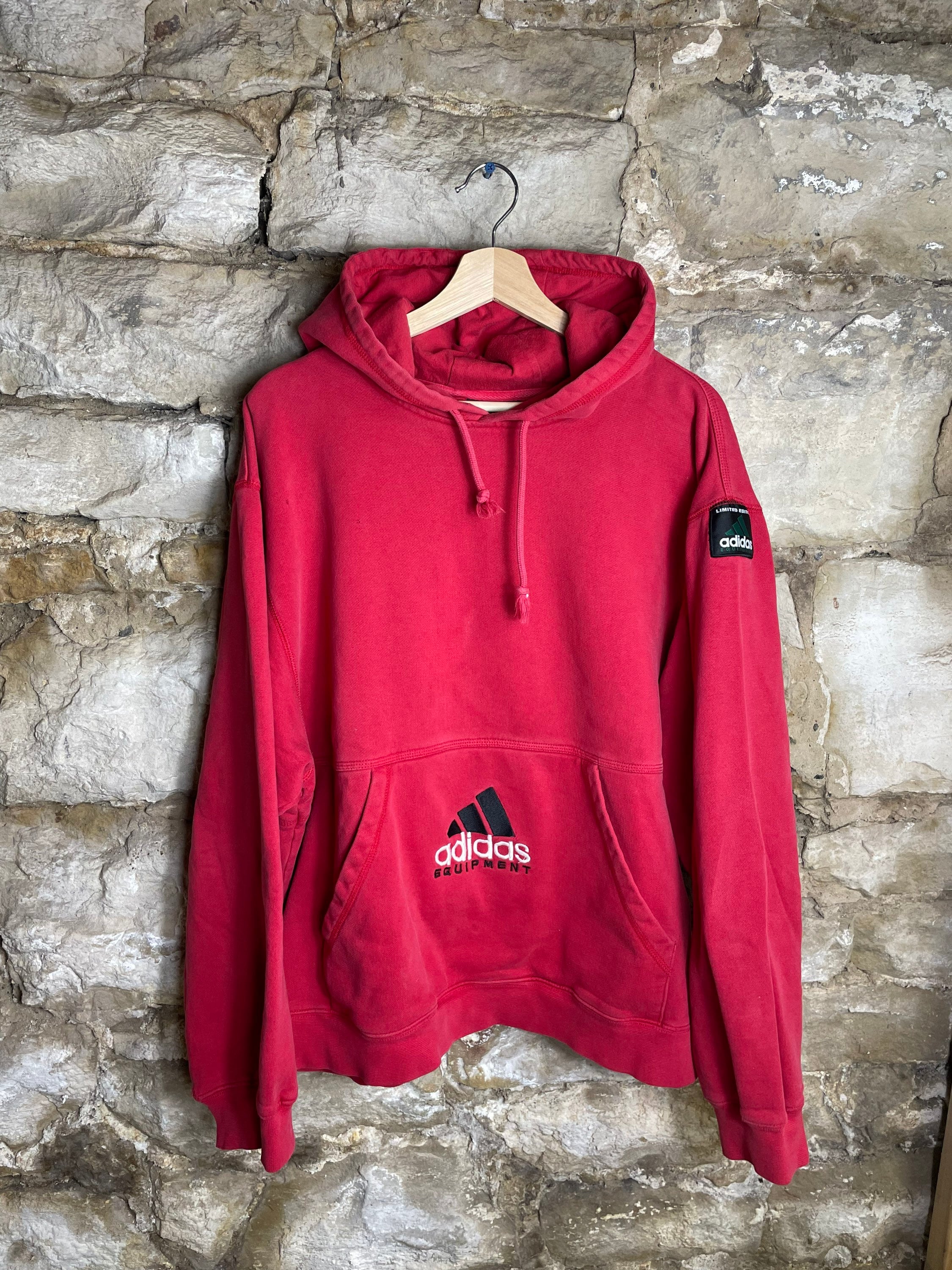 Vintage 90s Adidas Equipment Limited Edition Hoodie Sweatshirt XL