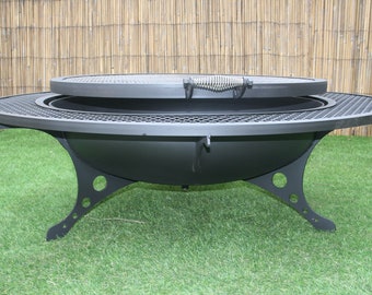 Modern Fire Pit All Steel Firepit Backyard Fire Bowl Kettle Etsy