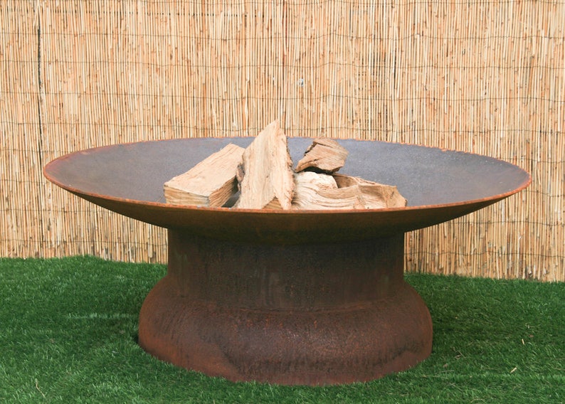 Fire Pit Steel Fire Bowl Fire Kettle Outdoor Fireplace Etsy