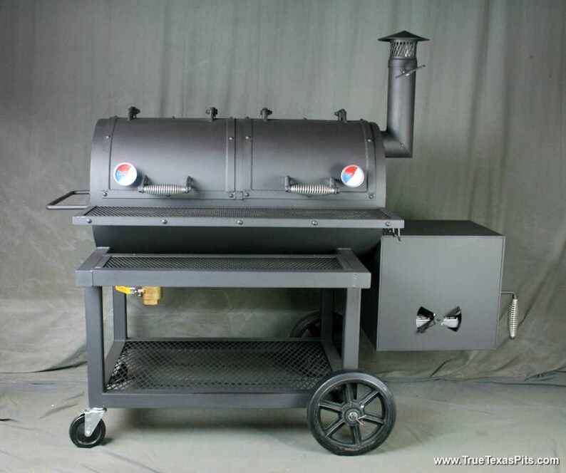 Reverse Flow Smoker Heavy Duty Horizontal Texas Bbq Image 0