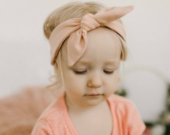Bandeau bébé | Bandeau avec nœud arrondi | Bandeau pour tout-petit | Bandeau bébé fille | Bandeau pour la tête | Cadeau bébé | Bandeau nouveau-né | Bandeau pour cheveux | Noeud pour bébé
