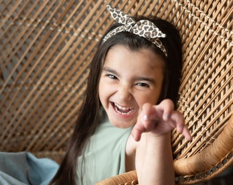 Leopard Print Gifts, Leopard Print Hair Bow, Leopard Print Headband, Leopard Print Hairband, Toddler Headband, Topknot Headband