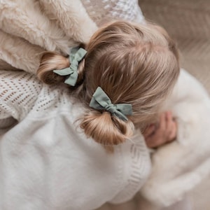 Ensemble de pinces à queue de cochon | à cheveux pour bébé | Pinces à queue de cochon | Noeuds en queue de cochon | Cadeau bébé fille | Mini noeuds | Noeuds mignons en queue de cochon | Noeuds en queue de cochon unis