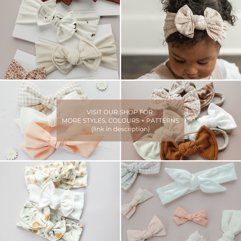 Big Bow Headband Beige, Cable Knit Baby Headband, Baby Headwrap, Turban Headband Baby, Knot Bow Headband, Baby Head Wrap, Tamaño 0-3yrs imagen 2