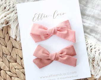 Mini barrette à nouer pour bébé fille, barrettes pour queue de cochon, noeud à nouer à la main, petite barrette à cheveux pour bambin, 24 couleurs