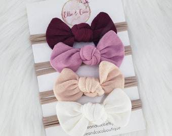 Baby Headband Set | Baby Shower Gift | Baby Gift | Toddler Headband | Baby Girl Gift | Baby Headband | Hair Bow | Knotted Headband | Newborn