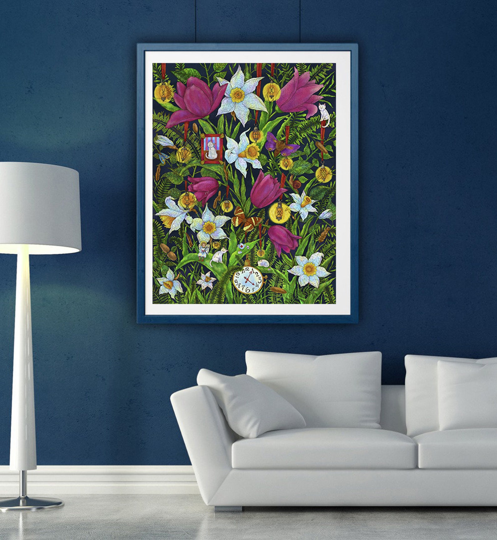 Wildflowers wall art Colorful floral painting floral bouquet Etsy