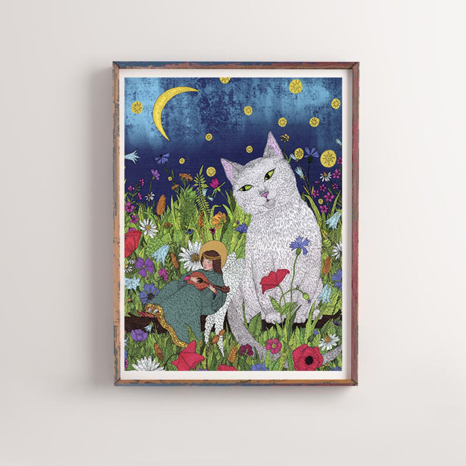 cat angelus canvas