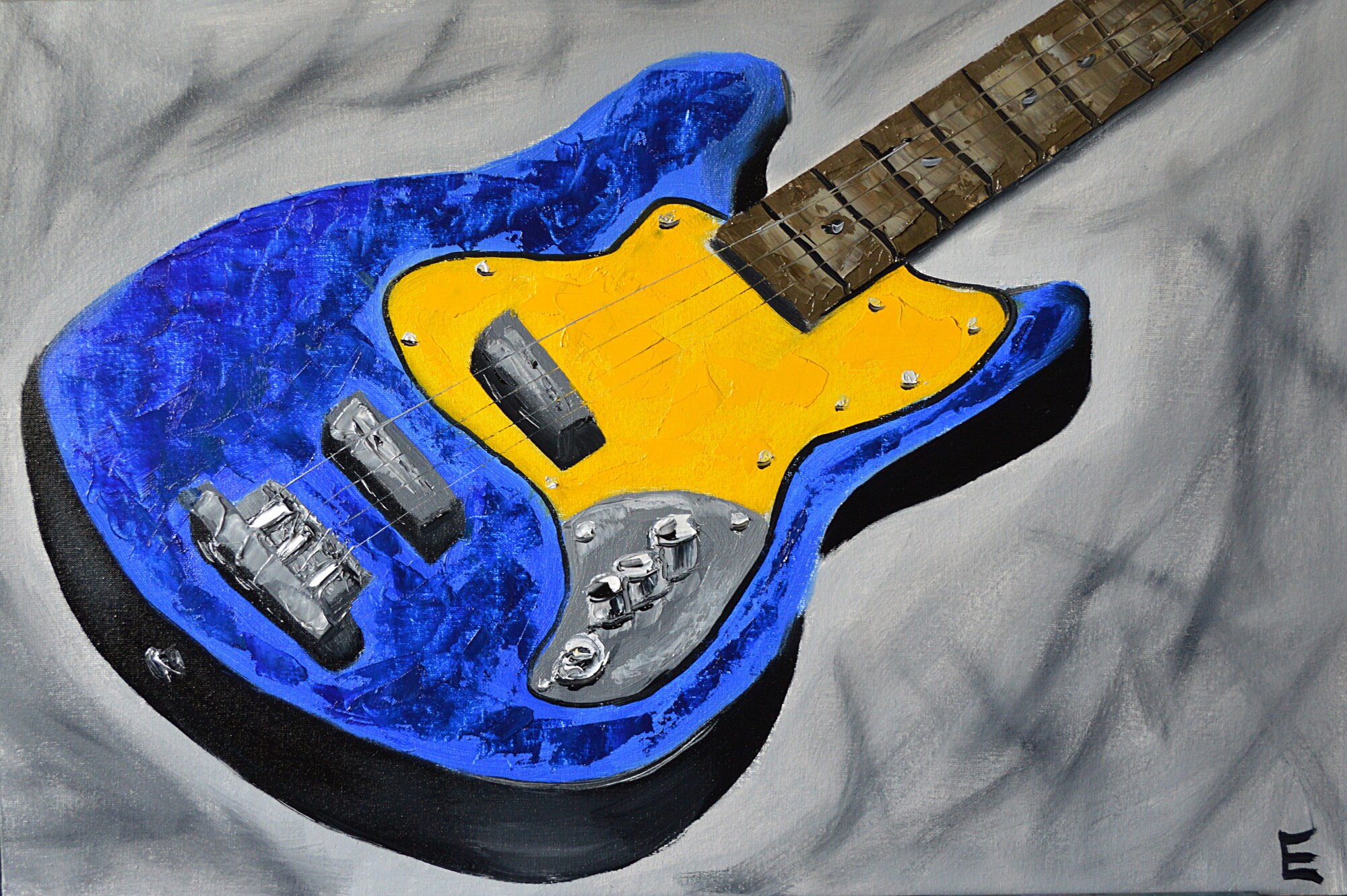 Original Painting Bass Guitar Musical Instrument Guitar Painting Studio original-painting-bass-guitar-musical-instrument-guitar-painting-studio