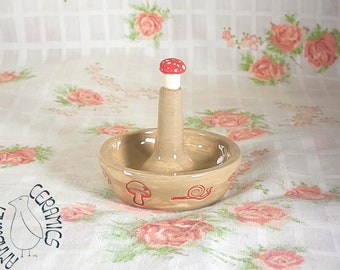 Mushroom Ring Dish Handmade Jewelry Storage