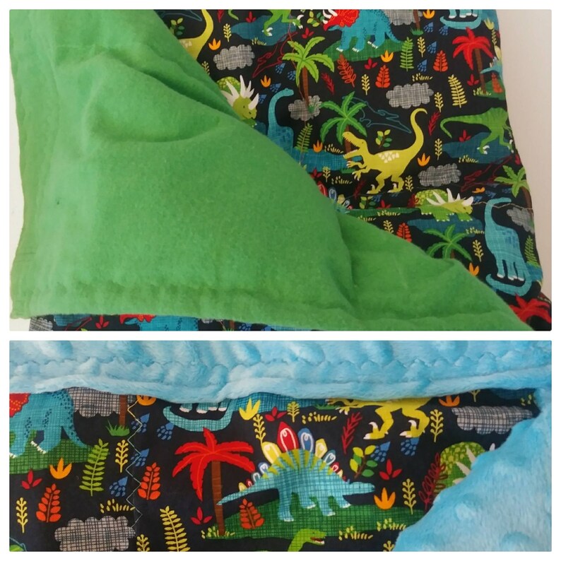 Dinosaur Weighted Blanket and Lap Pads Kids anxiety adhd. Etsy