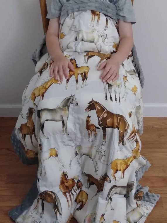 Beautiful Horse Prints Weighted Blankets Kids Men Women Etsy