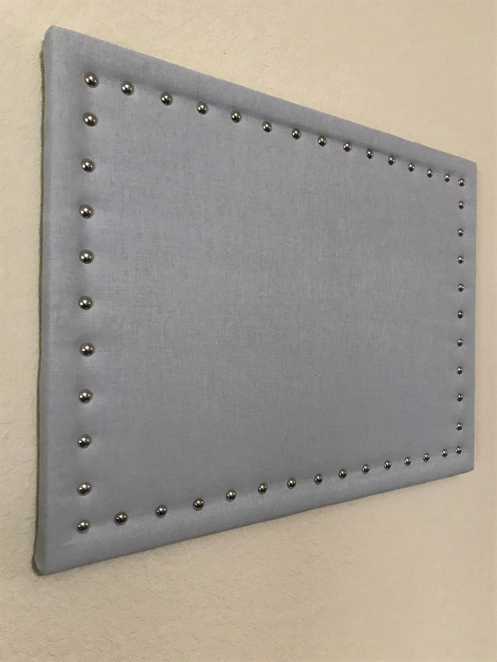 Large 17 X 23 Gray Linen Fabric Corkboard Linen Bulletin Board Etsy
