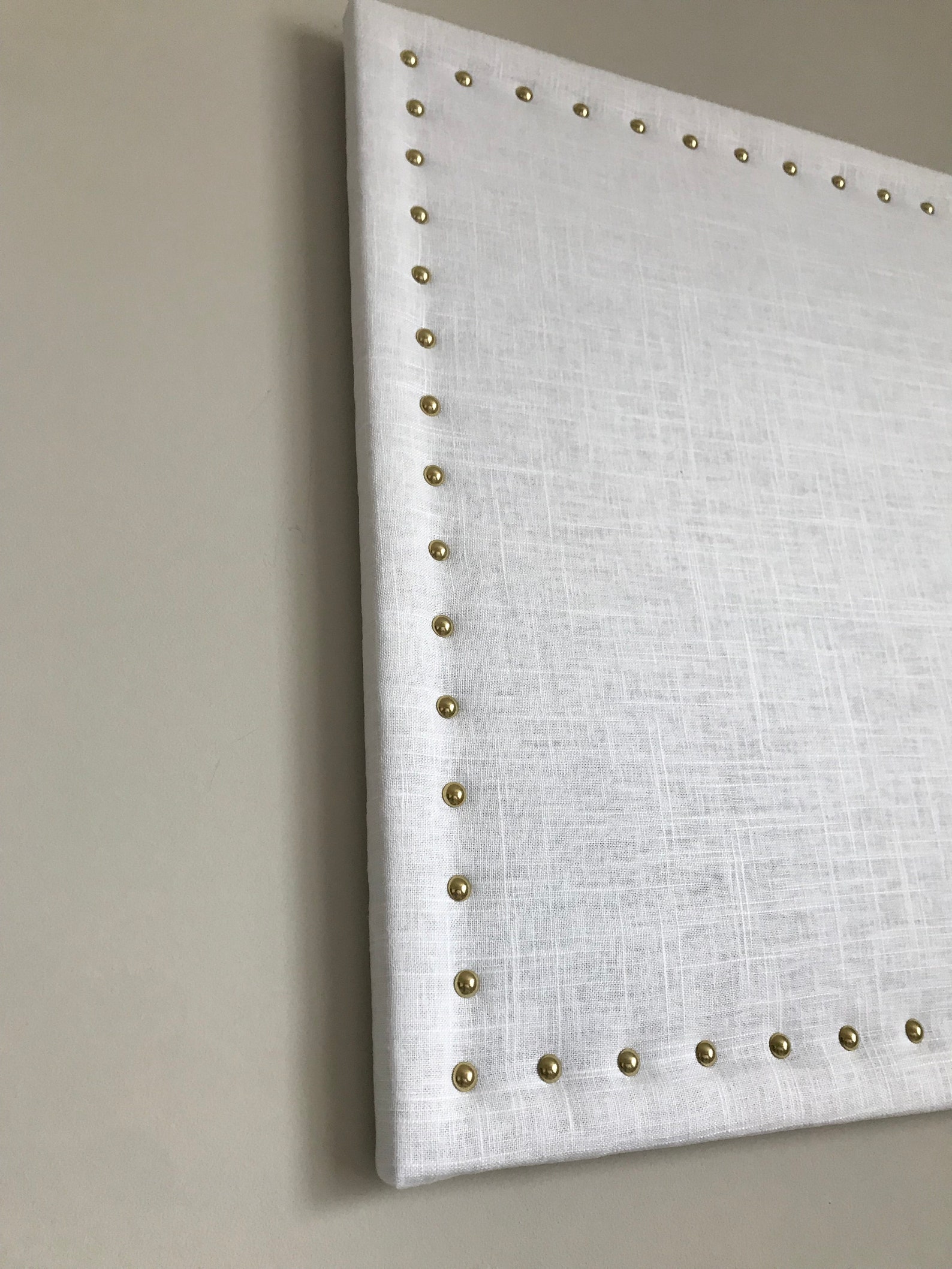 Large 17 X 23 White Linen Fabric Cork Board Linen Bulletin Etsy