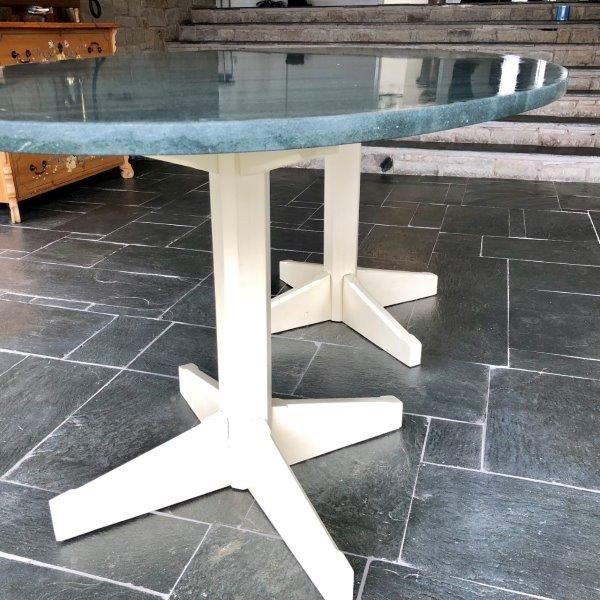 Mesa de comedor ovalada de pizarra recuperada con patas de | Etsy