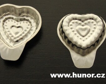 Heart cookie mold SET - 10 pcs - Metal molds for baking