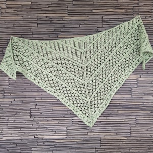 READY TO SHIP Crochet scarf, triangular shawl, crocheted plaid from merino wool