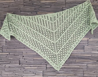 READY TO SHIP Crochet scarf, triangular shawl, crocheted plaid from merino wool