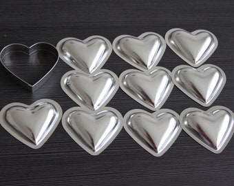 3D heart BIG SET - WHOLESALE 120 molds + 12cutters