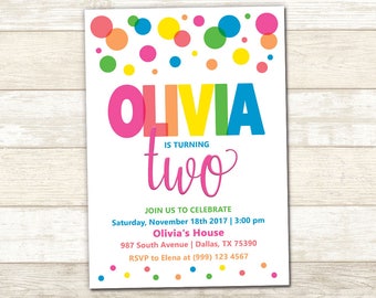 polka dot invitation etsy