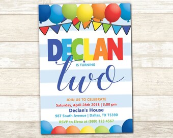 balloon invitation etsy