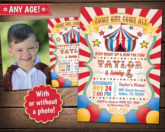 Carnival Birthday Invitations Mesi Rsd7 Org