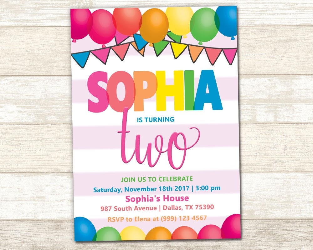 balloon party invitation balloon birthday party balloon etsy