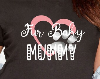 Camiseta "Mami Peluda", regalo del Día de la Madre para amantes de las mascotas (personalizada)