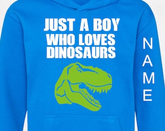 Sudadera con capucha de dinosaurio personalizada - Jersey T-Rex, regalo de dinosaurio para niño