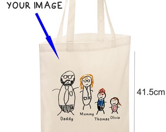 Bolsa de mano personalizada con dibujos para niños, regalo artístico personalizado